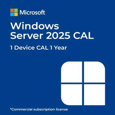 Windows Server 2025 CAL - 1 Device CAL CSS 1 year