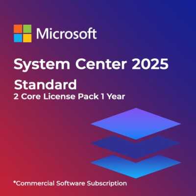 System Center 2025 Standard - 2 Core License Pack 1 Year