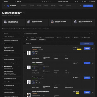 AllCorp3.0: каталог таблицей
