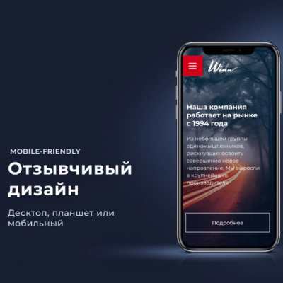 Winn: премиальный корпоративный сайт